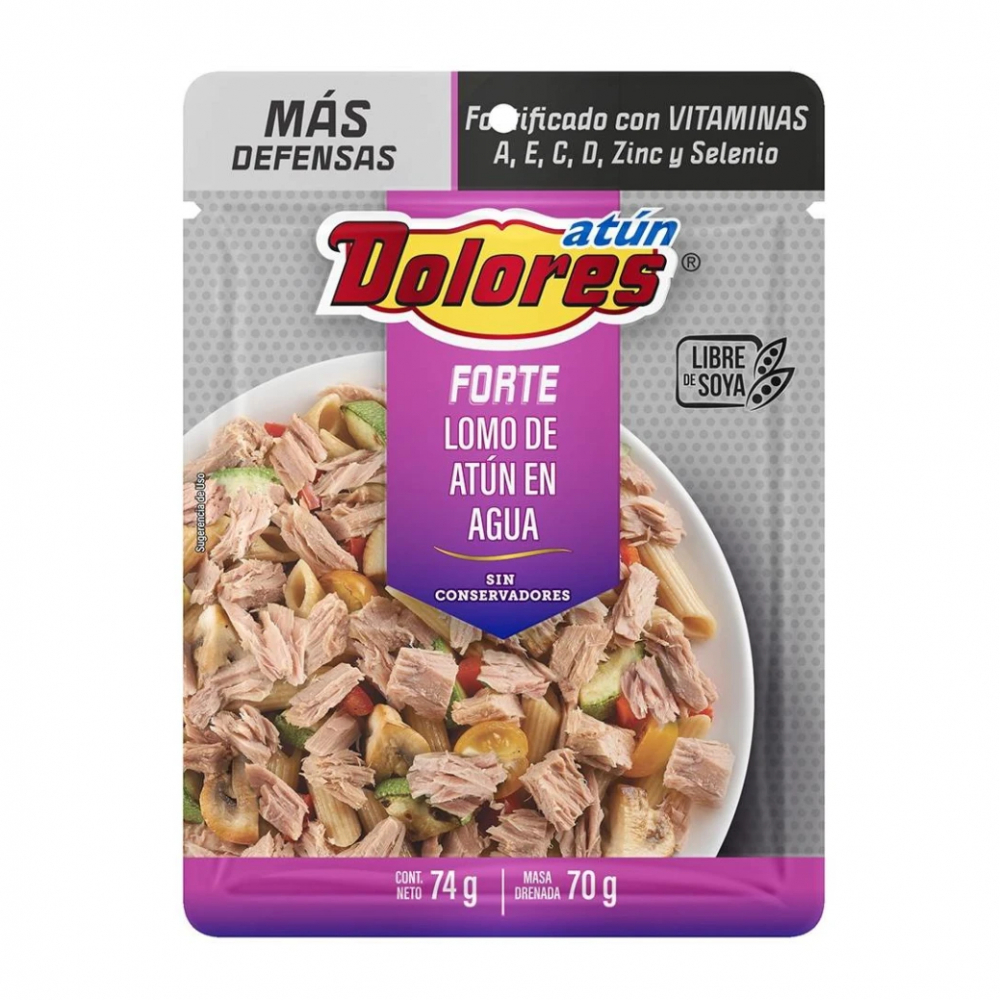 Atún en agua fortificado con vitaminas Forte Dolores (74 g / 2.61 oz) - Miniatura 2