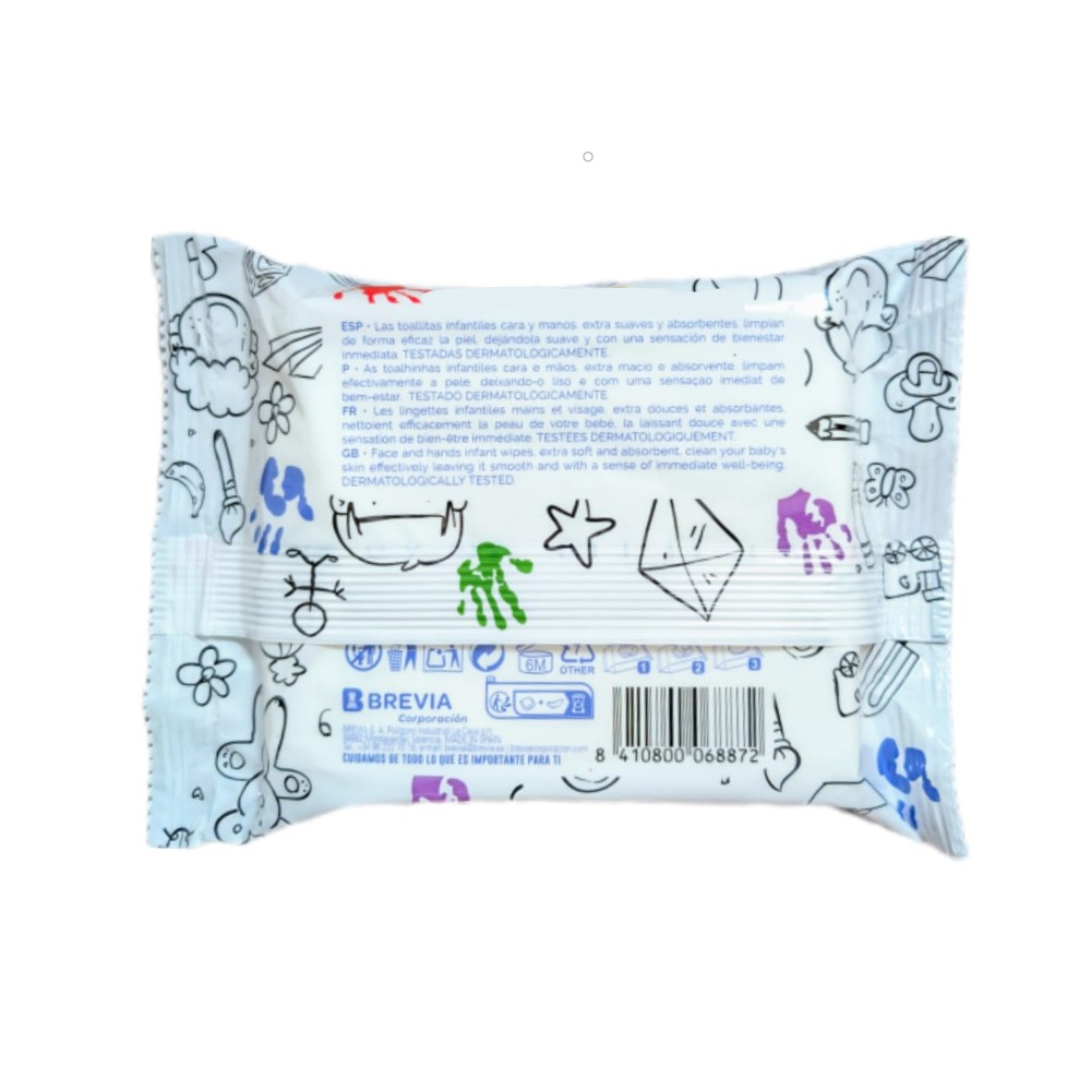 Toallitas húmedas cara y manos Brevia (20 U) - Miniatura 2