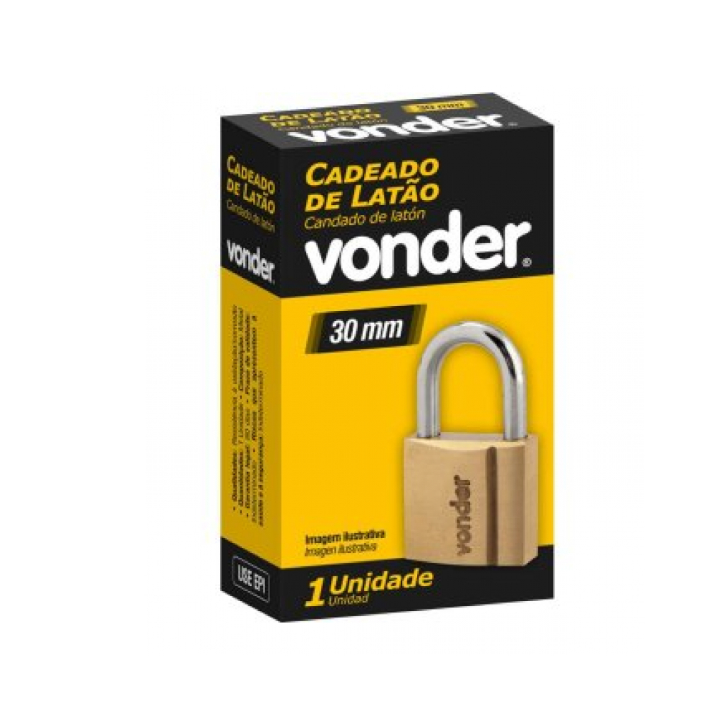 Candado de latón de 30 mm Vonder - Miniatura 2