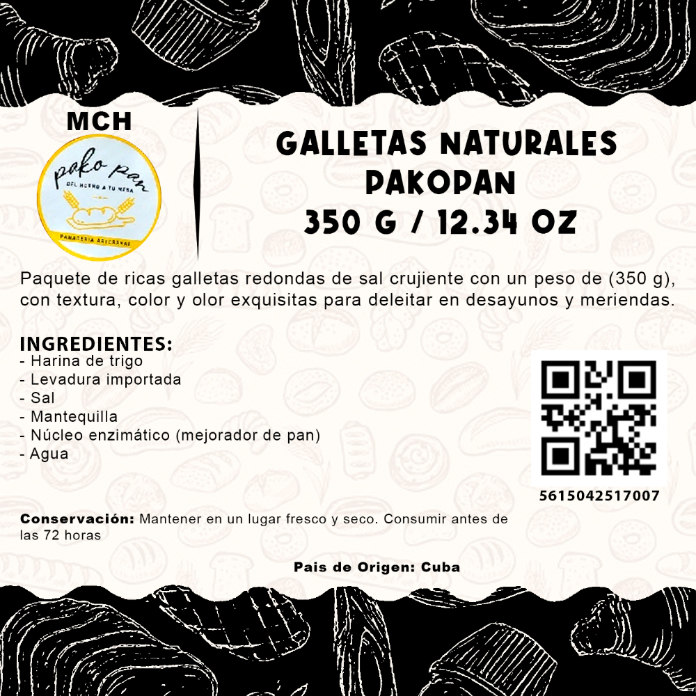 Galletas naturales PakoPan MCH Panadería (350 g / 12.34 oz) - Miniatura 2