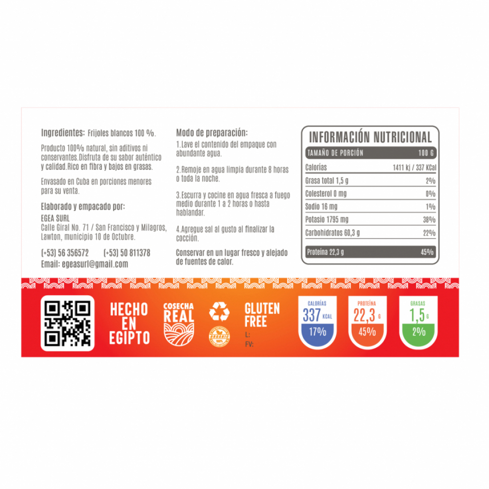 Frijoles blancos Cosecha Real (6 x 500 g / 1.1 lb) - Miniatura 3