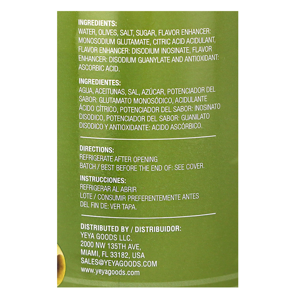 Aceituna reina extra grande sin hueso YEYA (710 g / 1.57 lb) - Miniatura 4