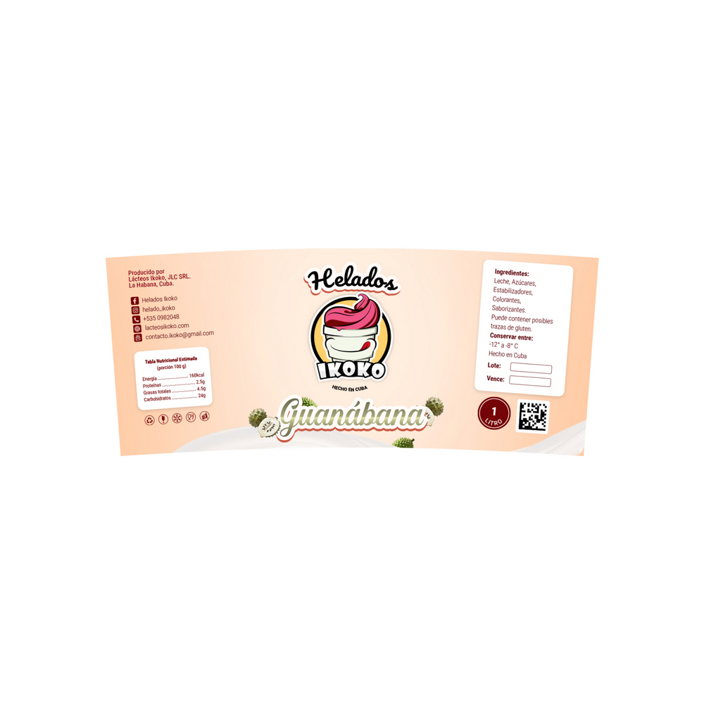 Helado sabor guanábana IKOKO (1 L) - Miniatura 2