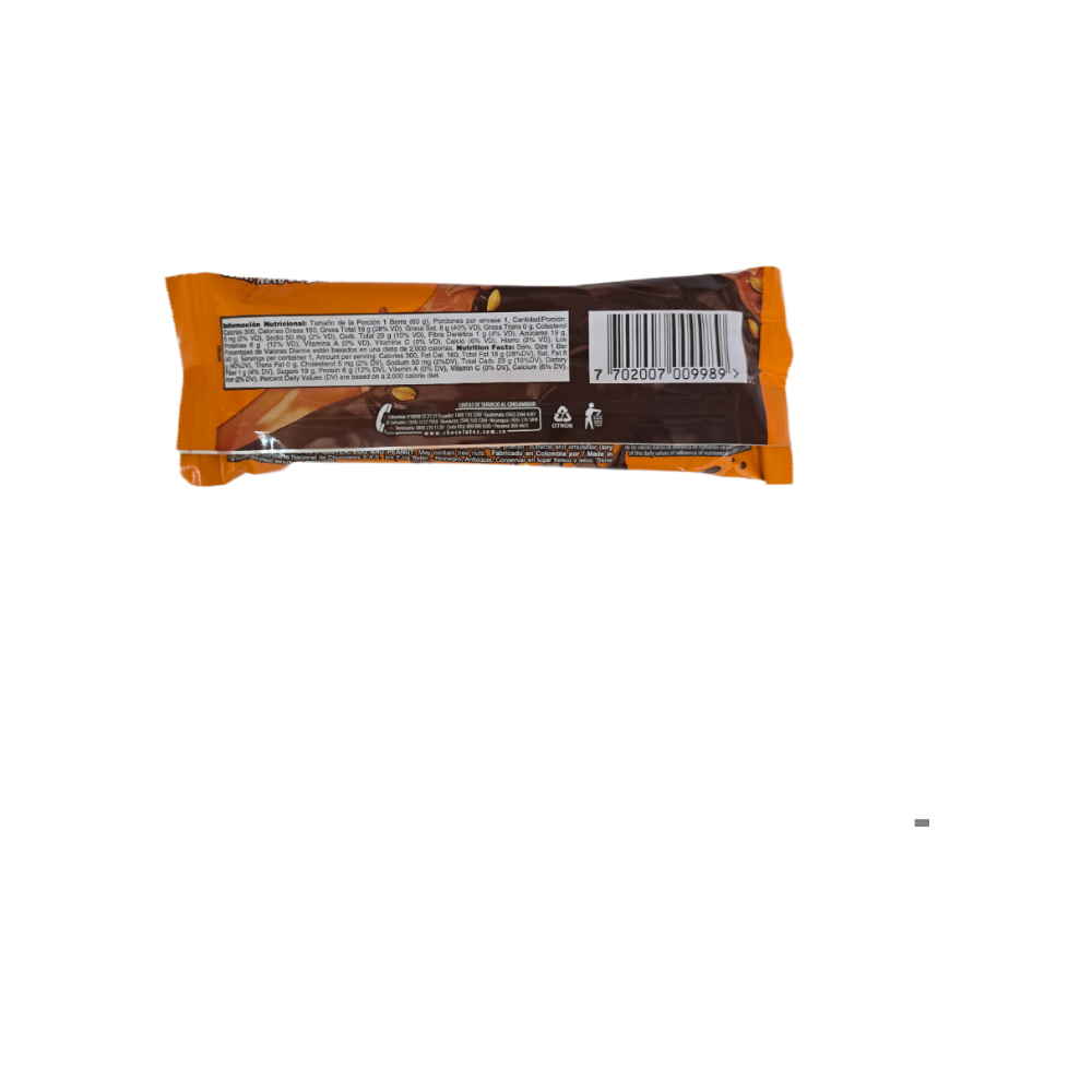 Combo de galleta cubierta sabor a chocolate con caramelo y maní (3 x 60 g) - Miniatura 3