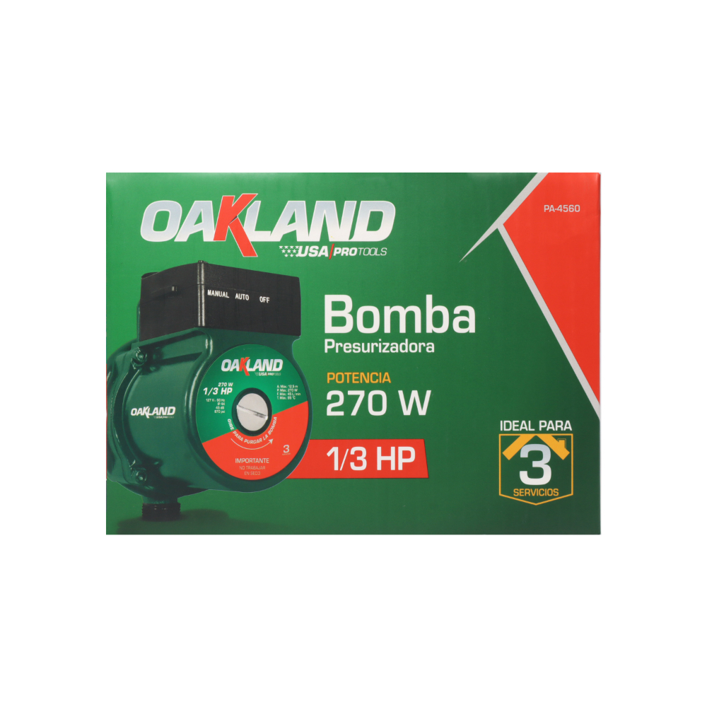 Bomba presurizadora 1/3 HP Oakland PA-4560 - Miniatura 2