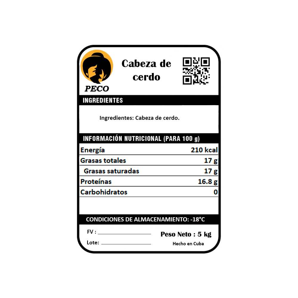 Cabeza de cerdo Peco (5 kg / 11 lb) - Miniatura 3