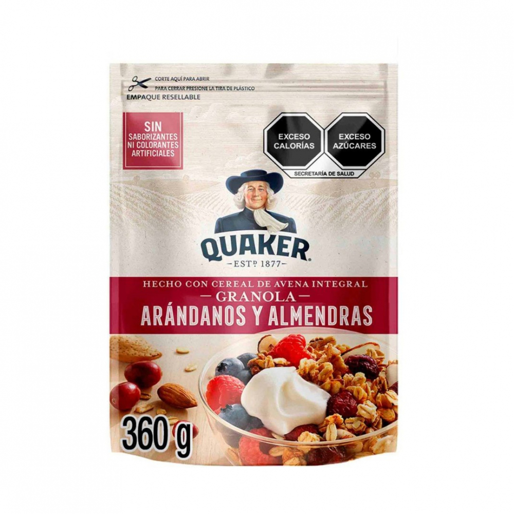 Cereal de avena integral granola con arándanos y almendras Quaker (360 g / 12.7 oz) - Miniatura 2