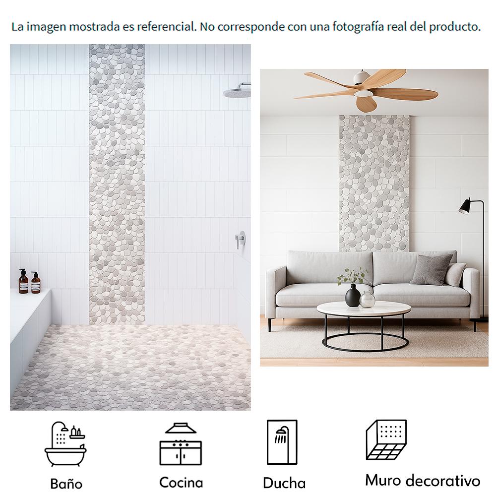 Caja de losas - Mosaico Glacier White 27 x 27 cm – piedra natural Zeric (10 U) - Miniatura 2