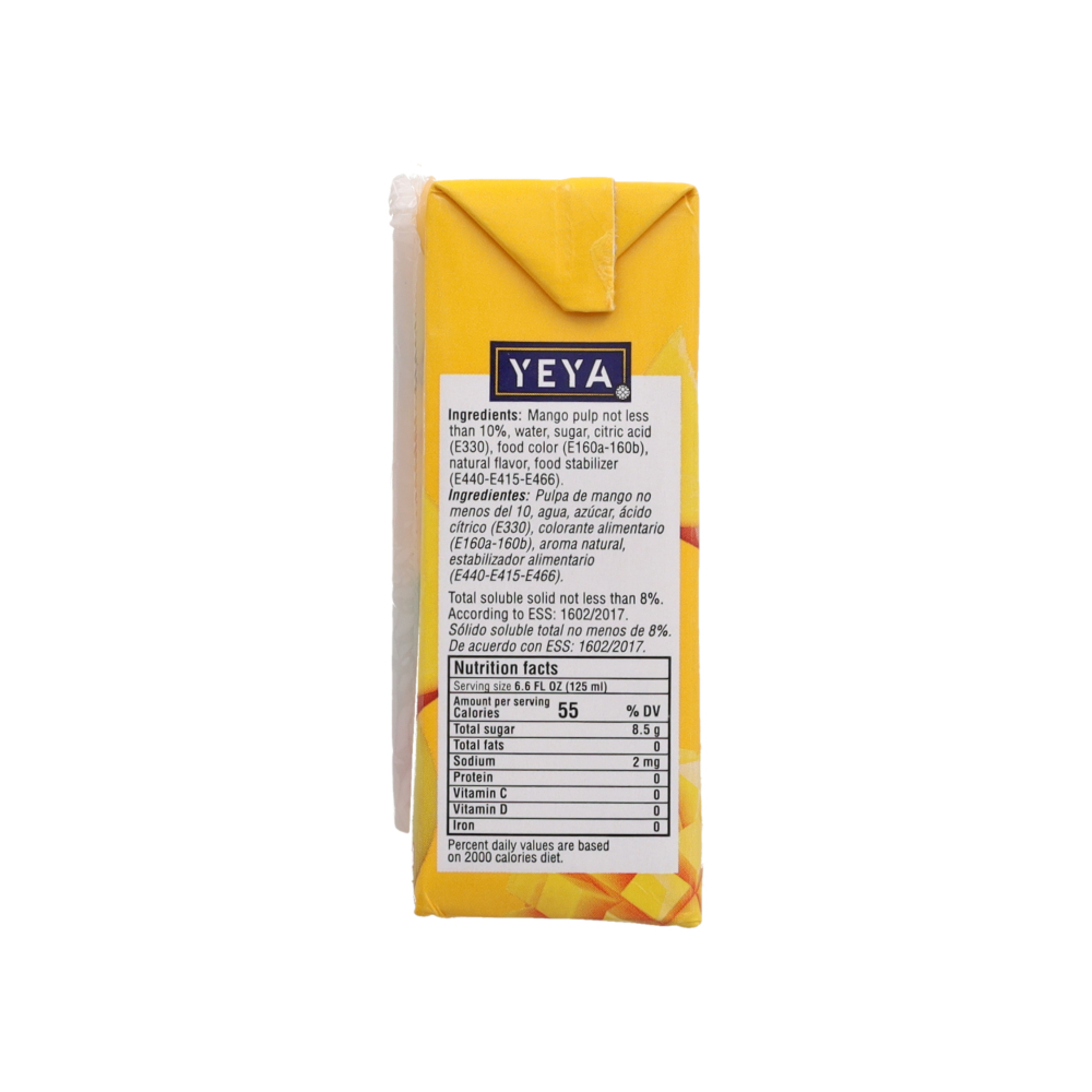 Jugo de frutas sabor mango Yeya (44 x 125 ml / 4.2 oz) - Miniatura 3