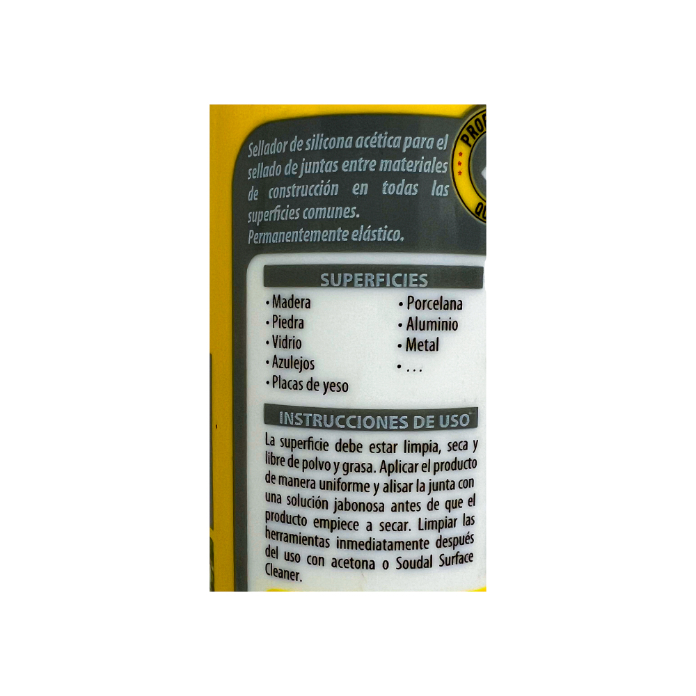 Silicona transparente universal Soudal (280 ml) - Miniatura 4