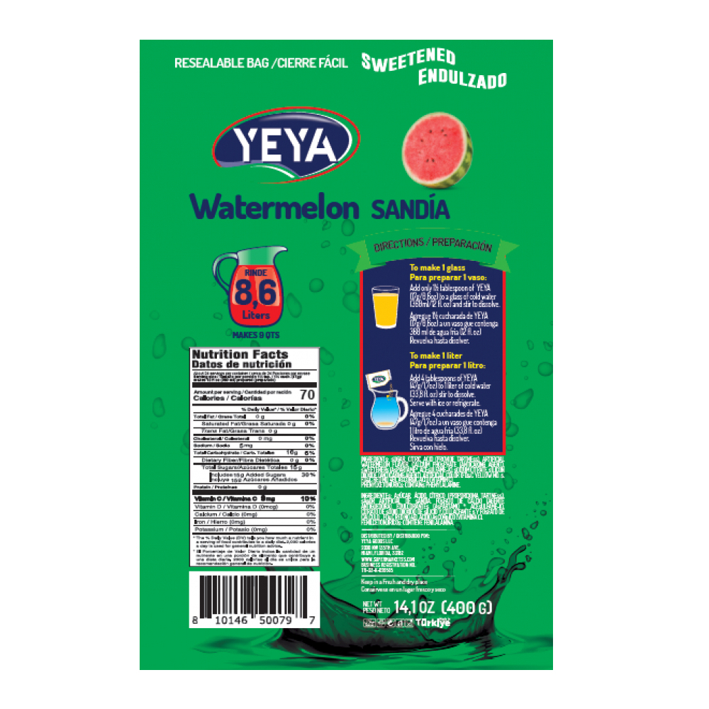 Refresco instantáneo sabor a melón YEYA (400 g / 14.1 oz) - Miniatura 2