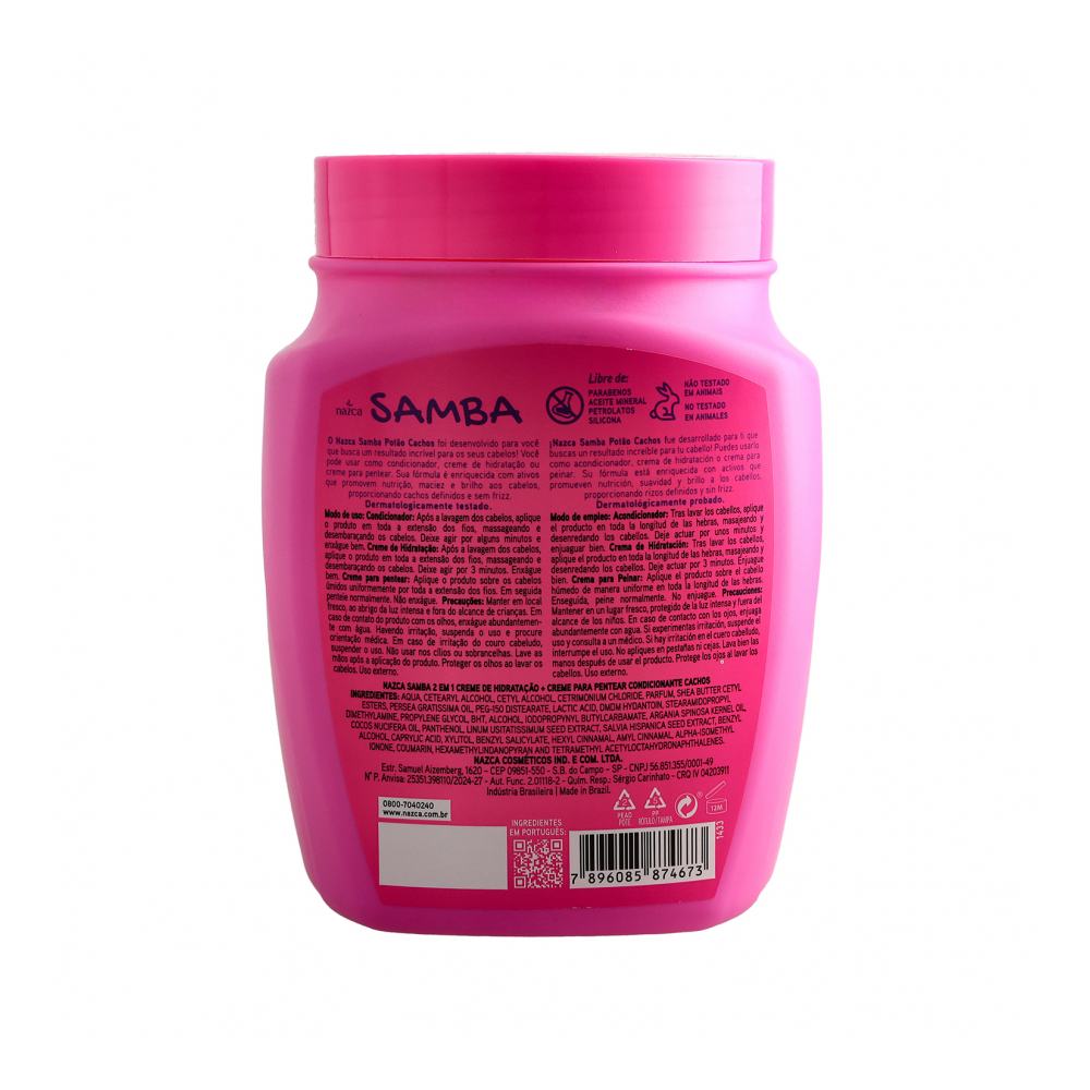 Tratamiento para el cabello 2 en 1 Potão Cachos Nazca Samba (1 kg / 2.2 lb) - Miniatura 4
