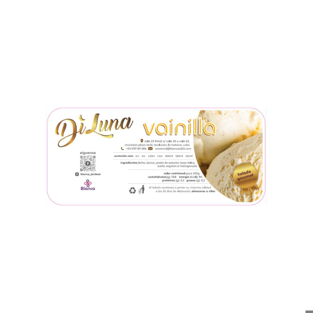 Helado Gourmet Artesanal de Dulce de Leche Diluna (1.5 L) - Miniatura 3