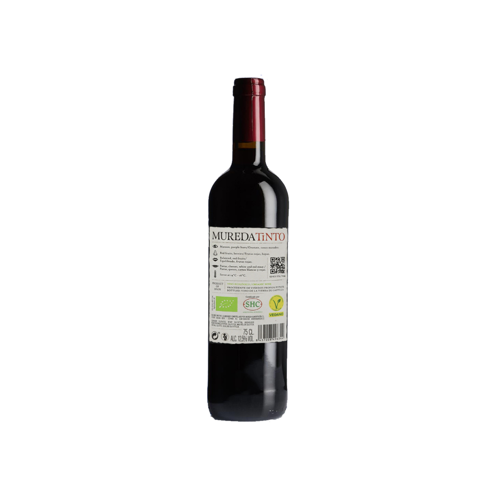 Vino tinto ecológico tempranillo syrah Mureda (750 ml) - Miniatura 4