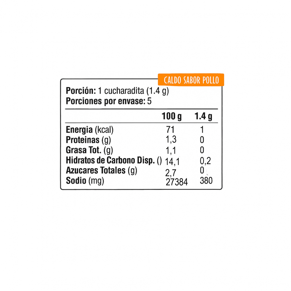 Caldo en polvo sabor pollo Macro Food (252 g / 8.89 oz) - Miniatura 4