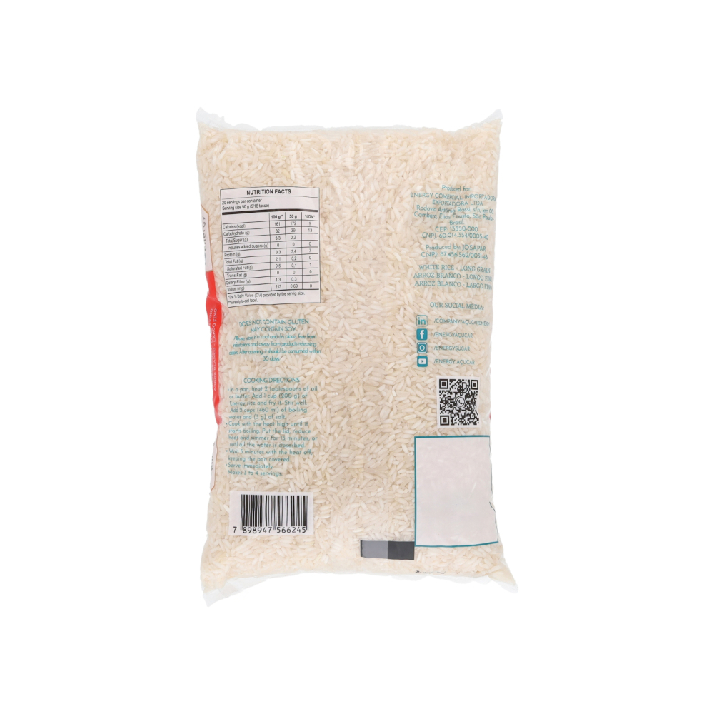 Arroz blanco de grano largo Energy ( 7 x 1 kg / 2.2 lb) - Miniatura 2