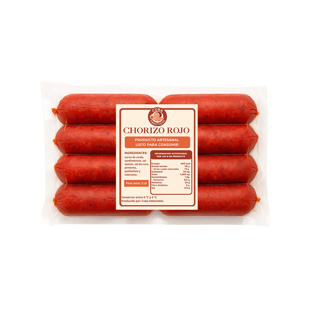 Chorizo rojo Cuba Embutidos (907 g / 2 lb) - Miniatura 3