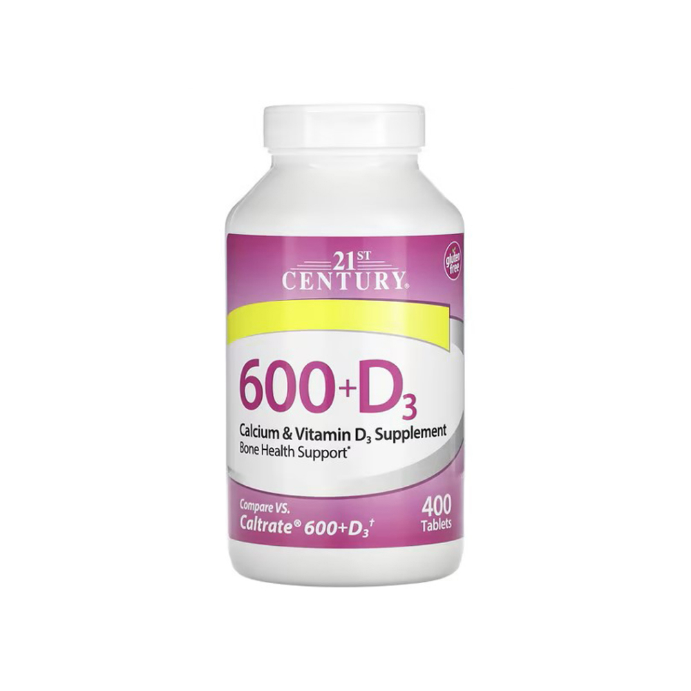 Suplemento de Calcio 600 mg + Vitamina D3 20 mcg 21st Century (400 tabletas) - Miniatura 4