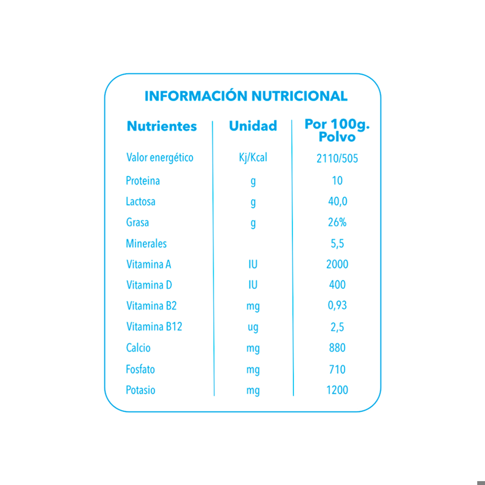 Mezcla de leche entera con grasa vegetal en polvo Aldaketa (1 kg / 2.2 lb) - Miniatura 3