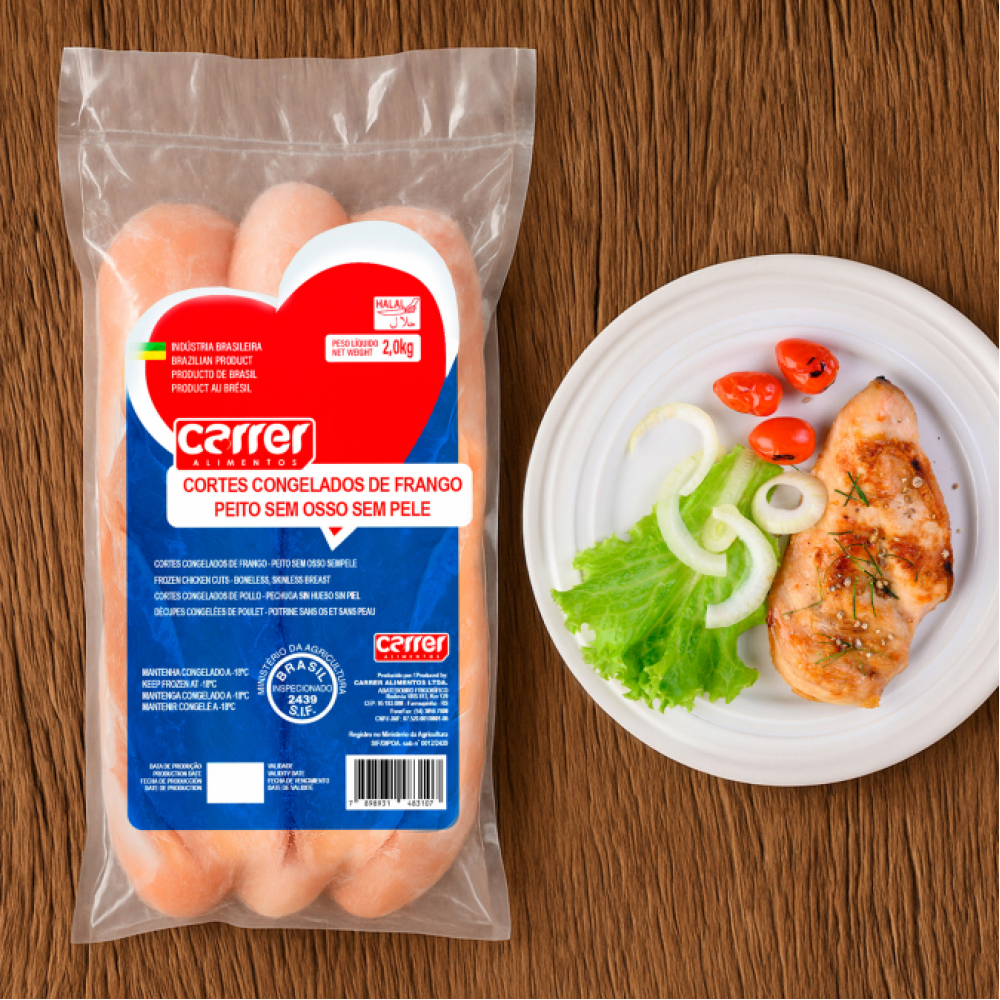Pechuga de pollo sin piel y sin hueso Carrer (4 x 2 kg / 4.4 lb) - Miniatura 4