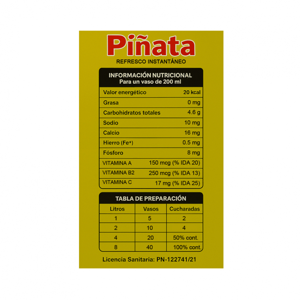 Refresco instantáneo sabor cóctel Piñata (200 g / 7 oz) - Miniatura 3