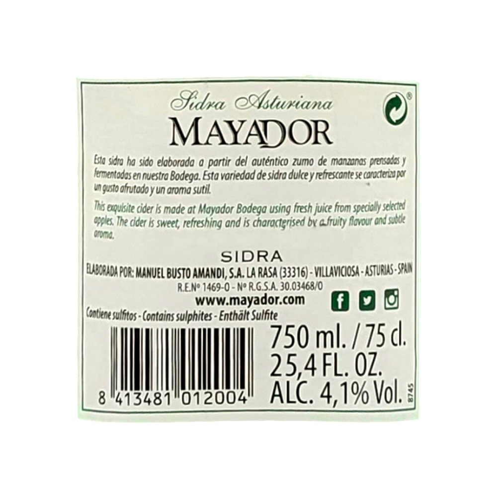 Sidra Asturiana Mayador (750 ml) - Miniatura 3
