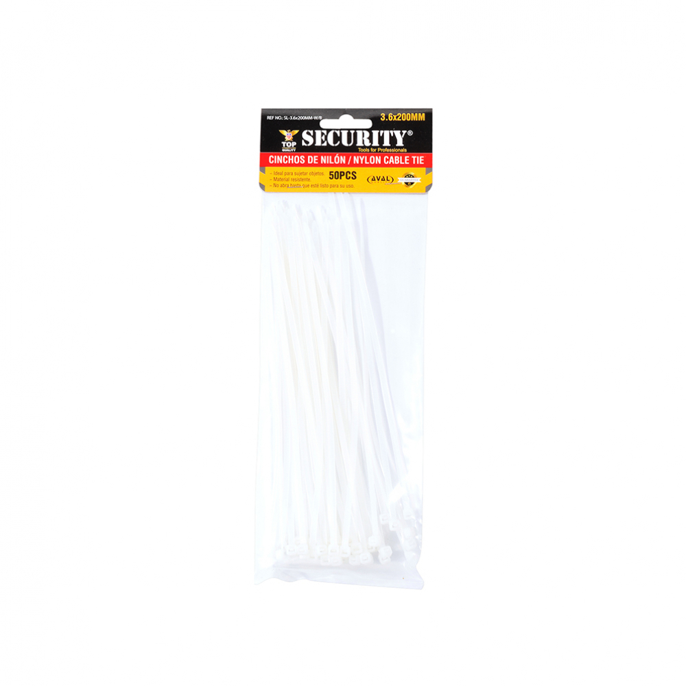 Bolsa de 50 zunchos de nilón - bridas plásticas - Security - Miniatura 4