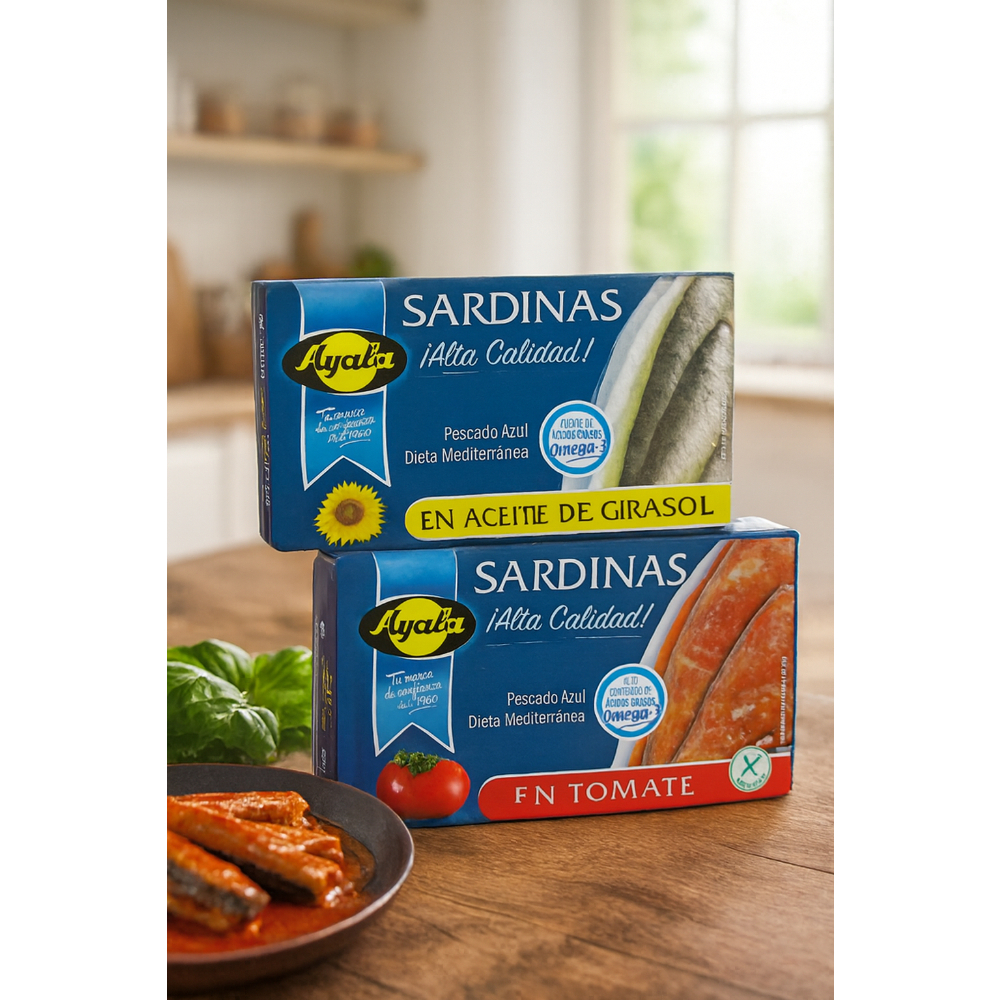 Sardinas en aceite de girasol + sardinas en tomate - Miniatura 2