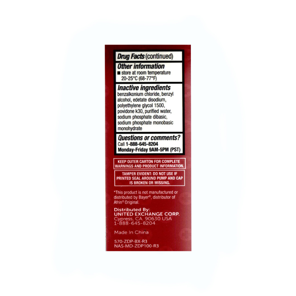 Alivio nasal de clorhidrato de oximetazolina 0.05% Family Care (15 ml / 0.5 fl. oz) - Miniatura 3
