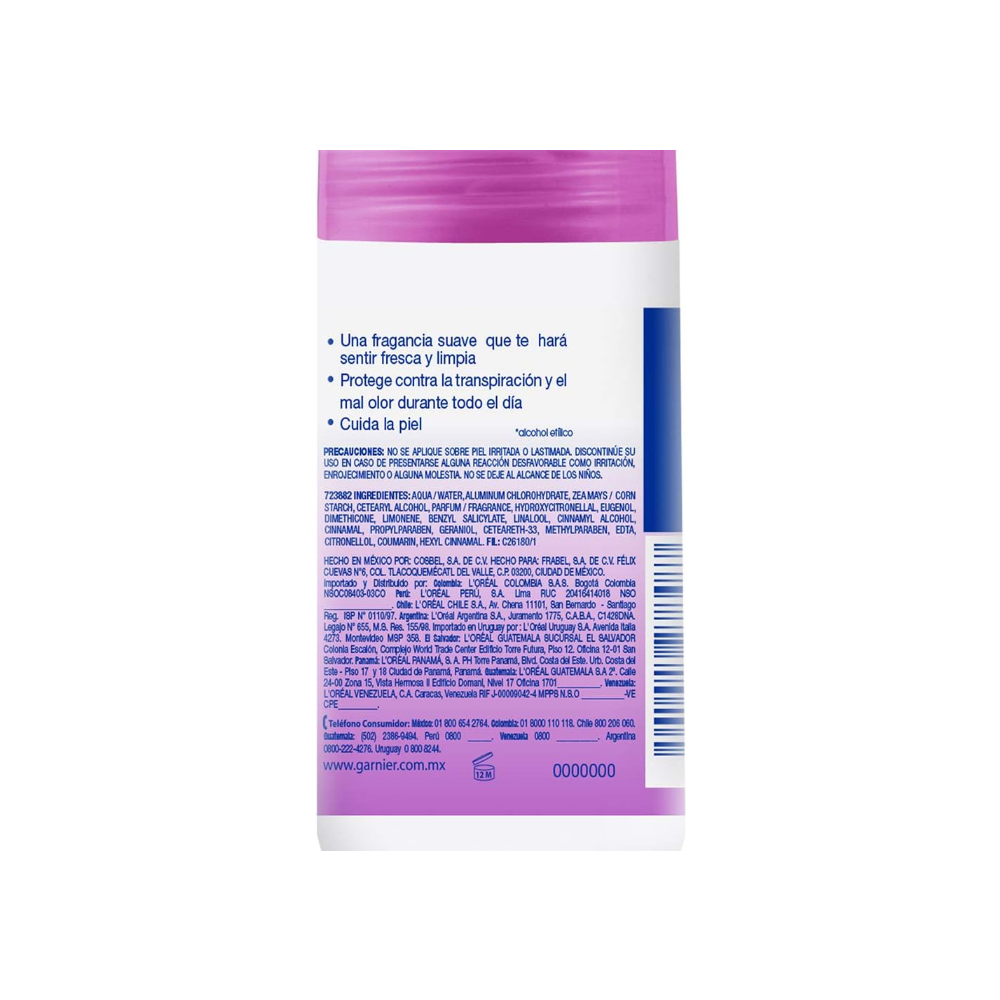 Desodorante antitranspirante para mujer Frescura Suave Obao Garnier (65 g / 2.29 oz) - Miniatura 3