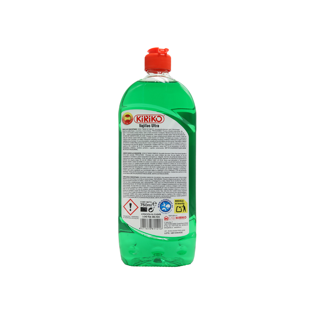Lavavajillas ultra concentrado Kiriko (750 ml) - Miniatura 3