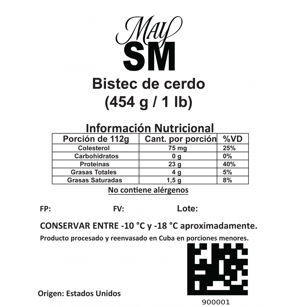 Bistec de cerdo May SM (454 g / 1 lb) - Miniatura 3