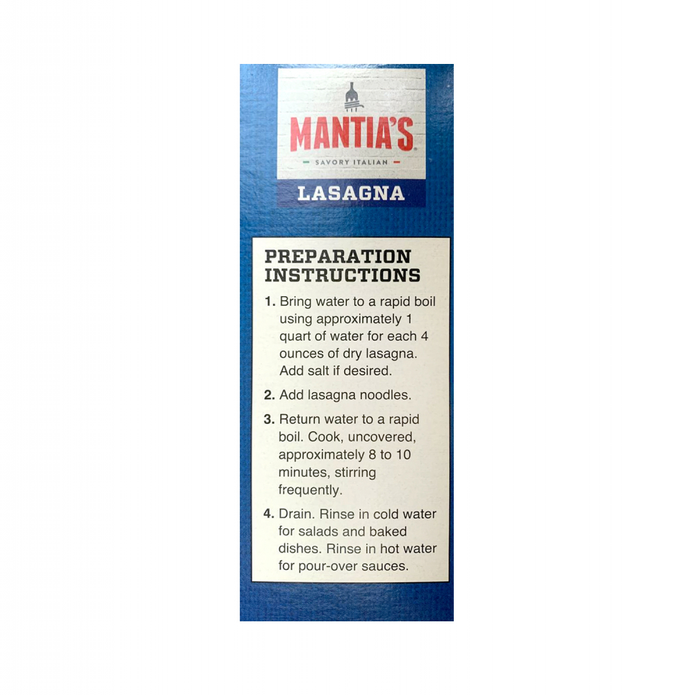Lasaña italiana Mantia´s (454 g / 1 lb) - Miniatura 2