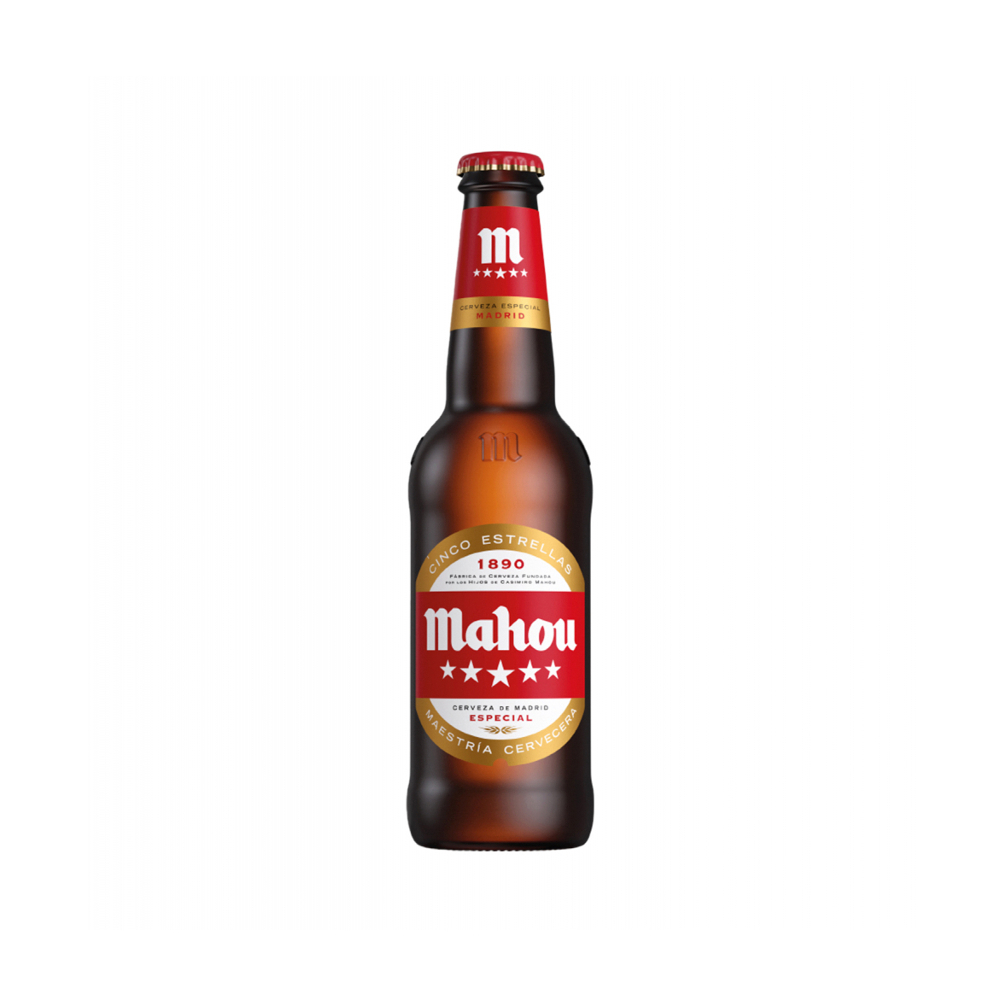 Cerveza de botella Cinco Estrellas Mahou (24 x 330 ml) - Miniatura 2
