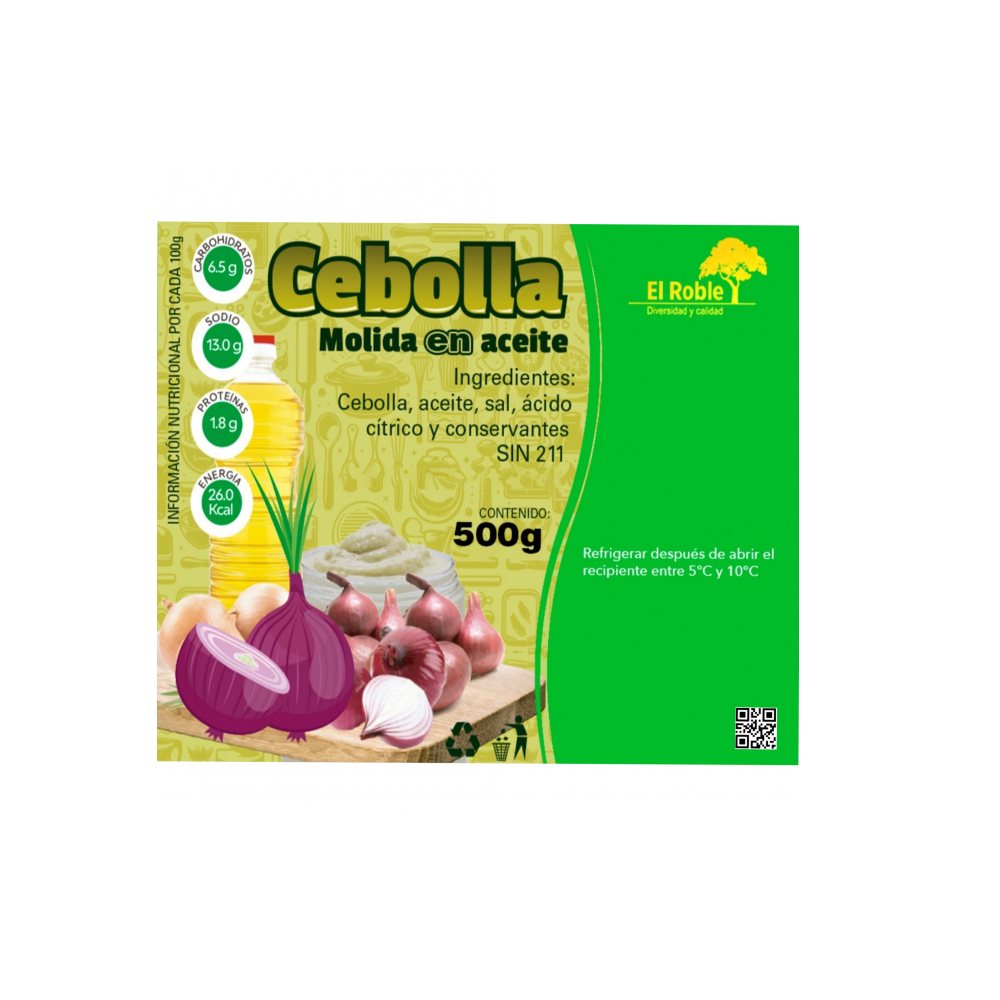 Cebolla molida con aceite (500 g / 1.10 lb) - Miniatura 2