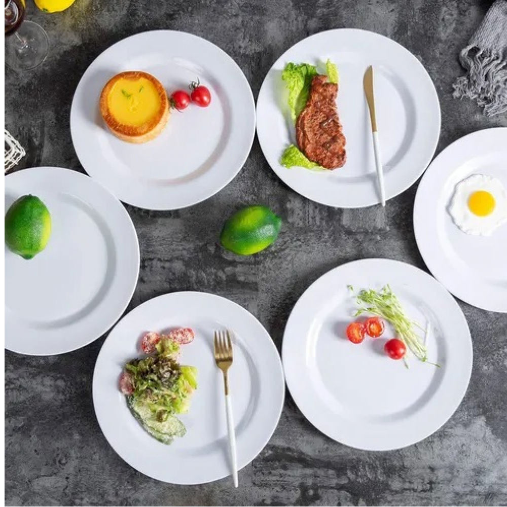 Plato llano pequeño color blanco crema Kulsan - Miniatura 2