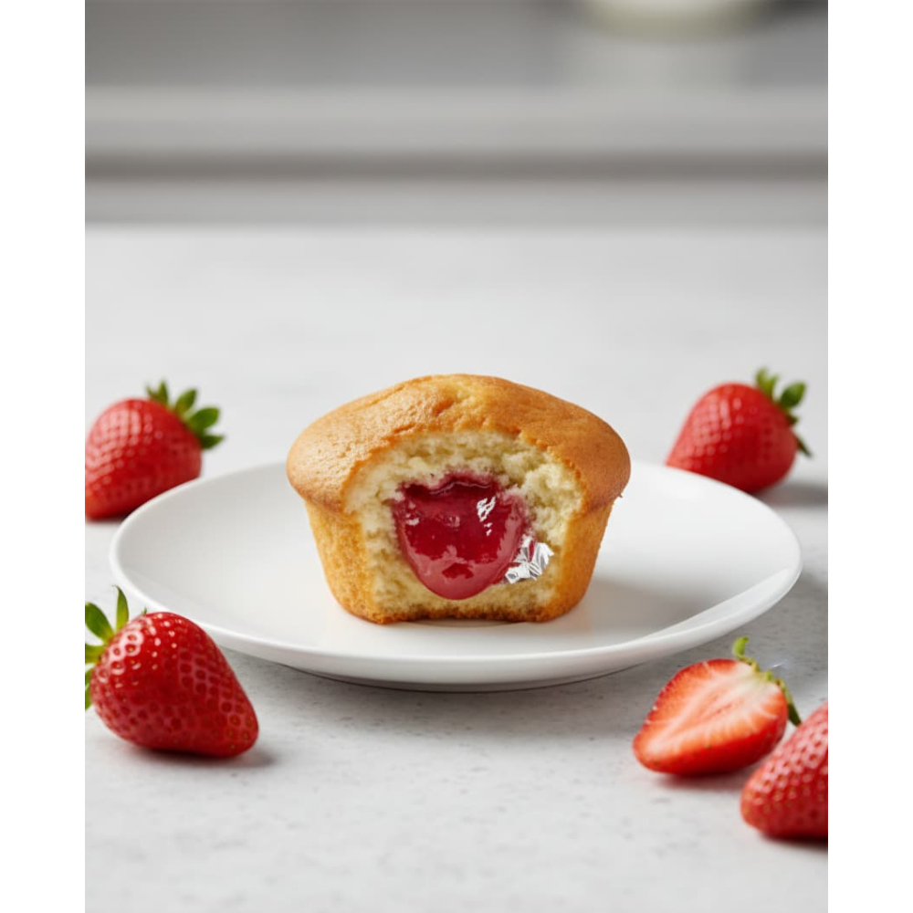 Pastelito Muffin relleno de fresa Vanelli (30 g / 1.06 oz) - Miniatura 4