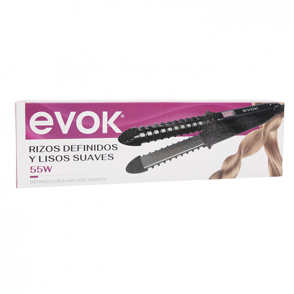 Plancha - tenaza - rizador de 55 W para cabello Evok - Imagen 1