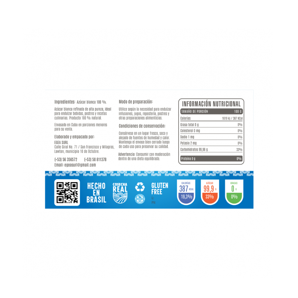 Azúcar blanca refinada Cosecha Real (5 x 1 kg / 2.2 lb) - Miniatura 4