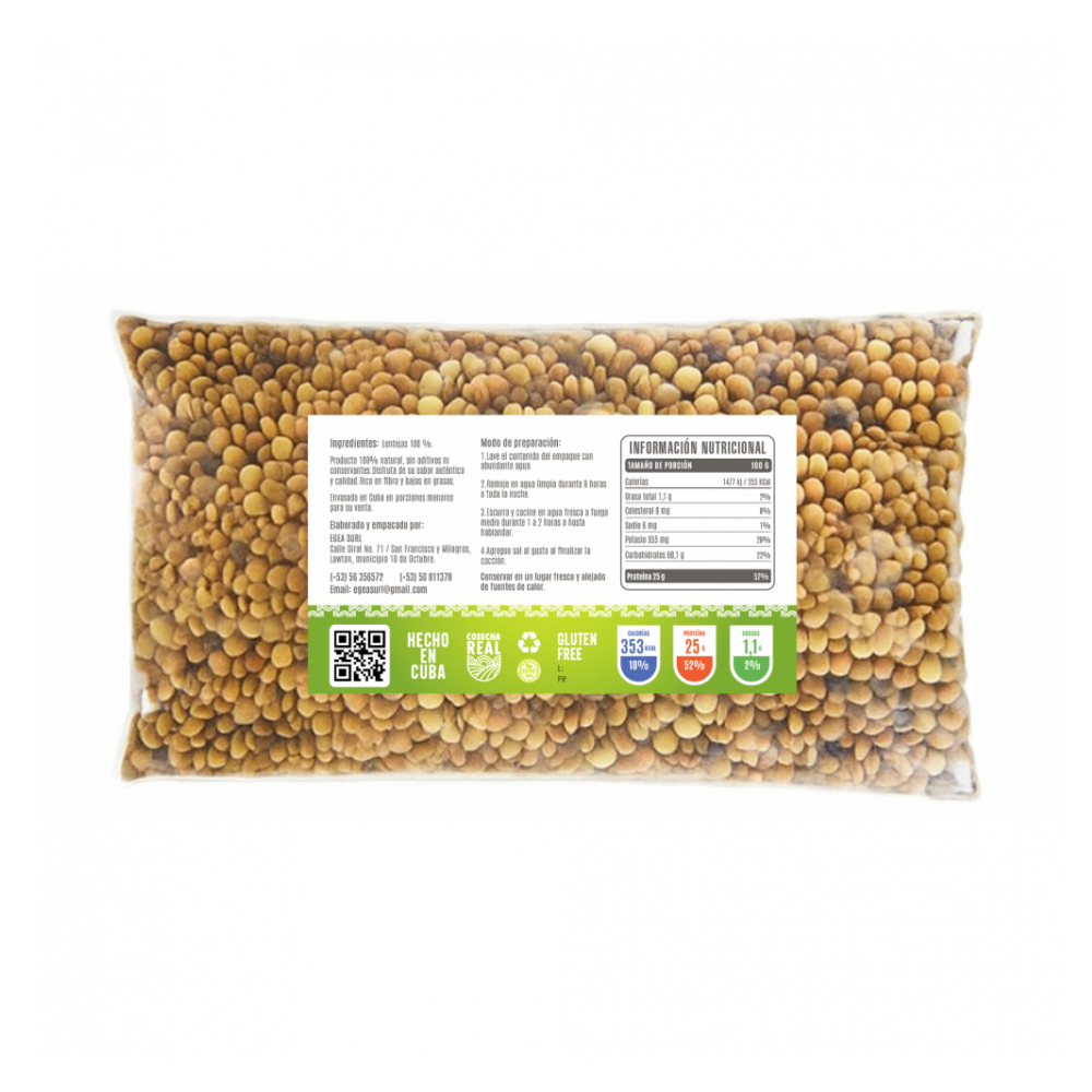 Lentejas Cosecha Real (4 x 1 kg / 2.2 lb) - Miniatura 3