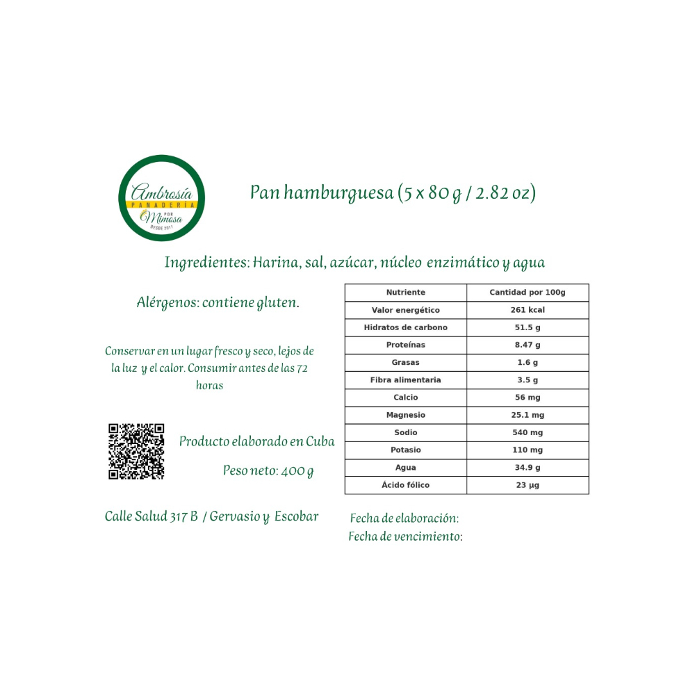 Pan hamburguesa ( 20 x 80 g / 2.82 oz) - Miniatura 3