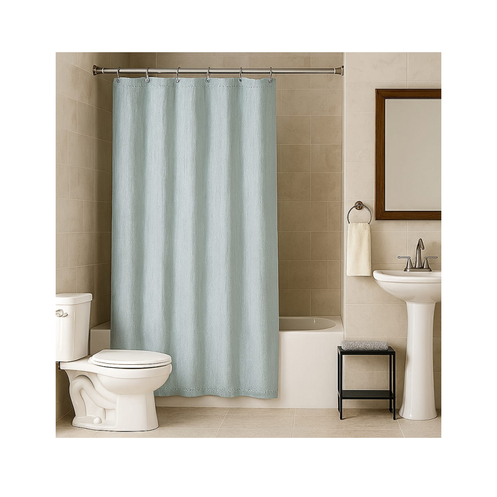 Cortinero metálico extensible para baño Home Deluxe - Miniatura 3