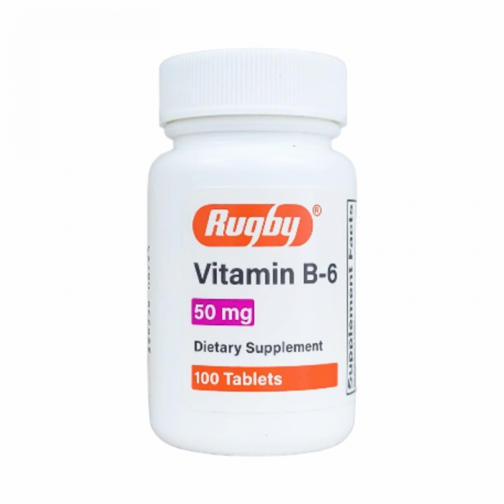 Vitamina B-6 50 mg Rugby (100 tabletas) - Imagen 1
