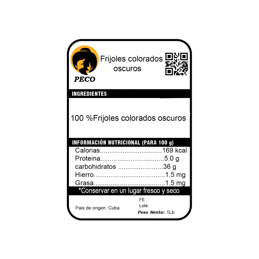 Frijoles colorados oscuros Peco (453.5 g / 1 lb) - Miniatura 4