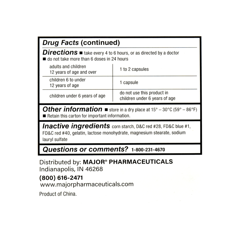 Difenhidramina HCl 25 mg Major (100 cápsulas) - Miniatura 4