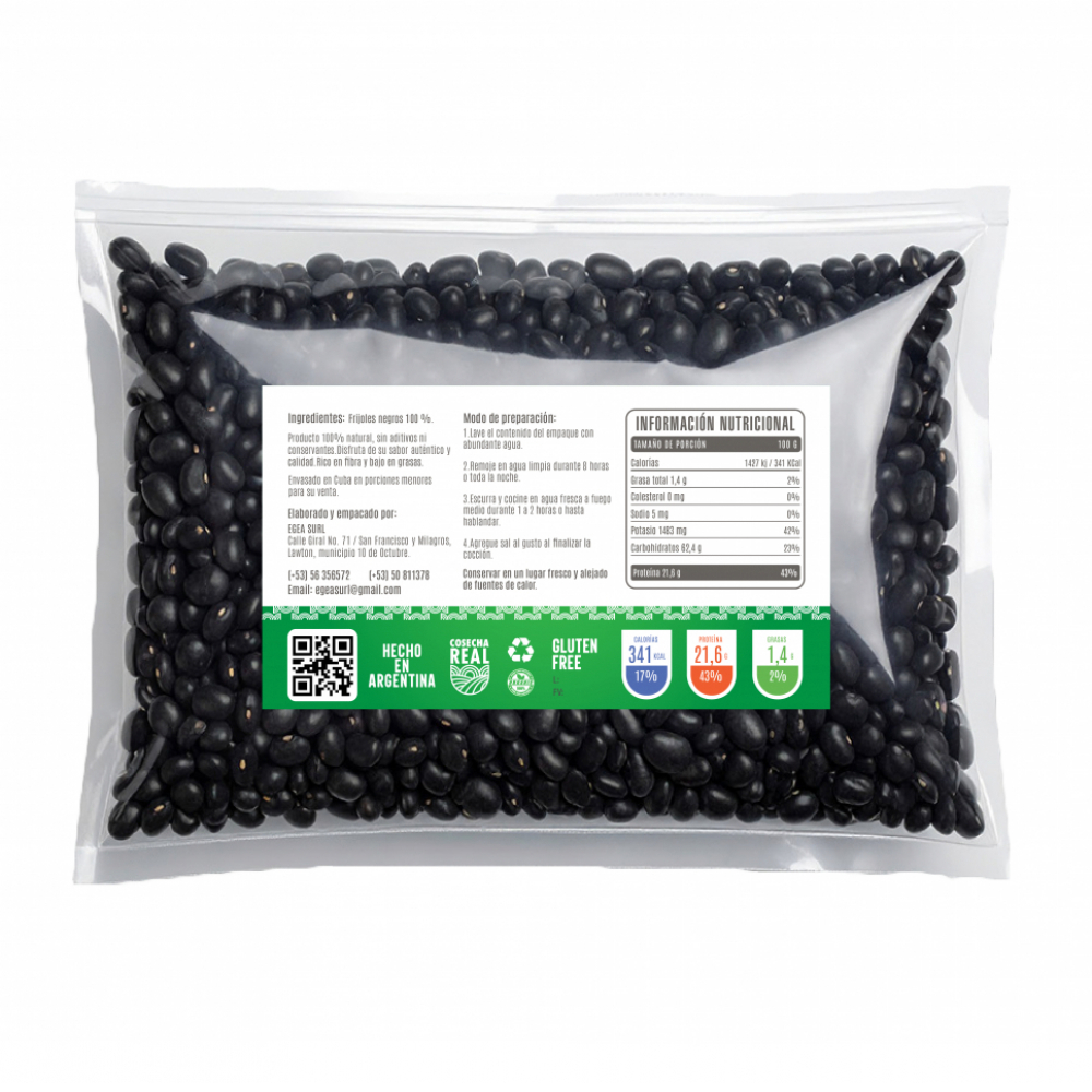 Frijoles negros Cosecha Real (3 x 1 kg / 2.2 lb) - Miniatura 2