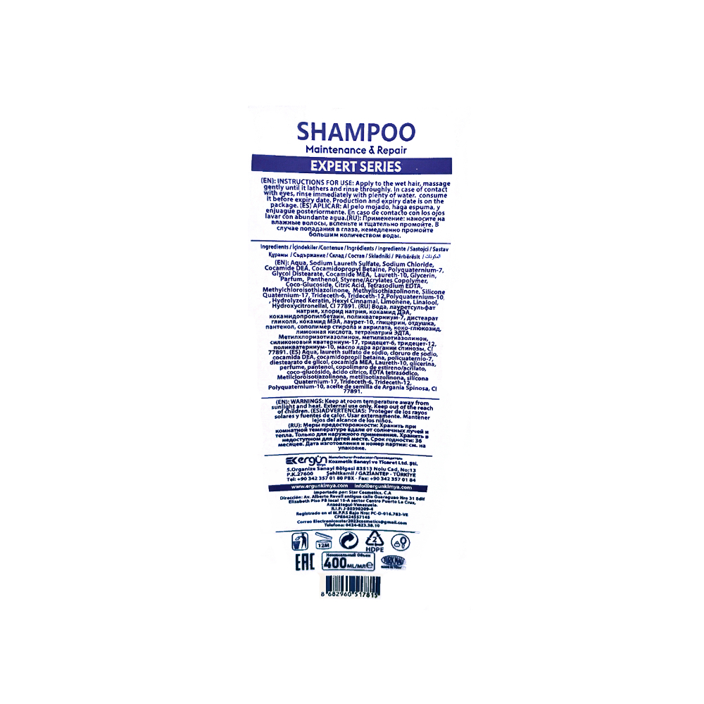 Champú extracto de queratina Doxa (400 ml) - Miniatura 3