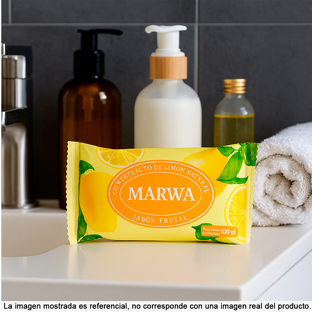 Jabón frutal con extracto de limón natural Marwa (100 g / 3.52 oz) - Miniatura 4
