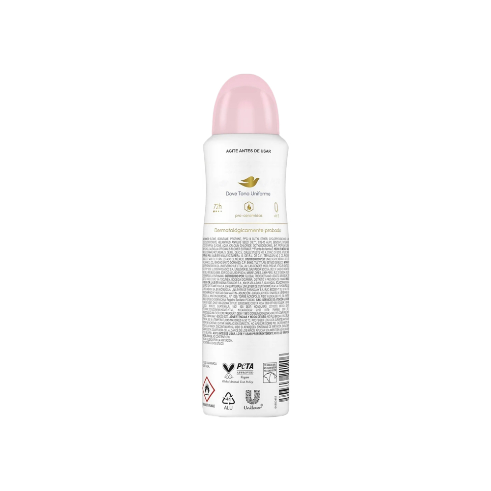 Desodorante tono uniforme de rosas y vitamina E en aerosol Dove (150 ml) - Miniatura 2