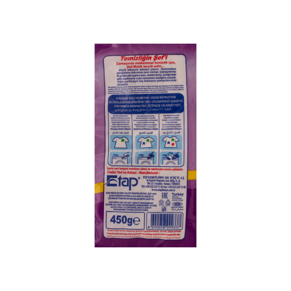 Detergente en polvo aroma color (8 x 450 g / 15.87 oz) - Miniatura 4